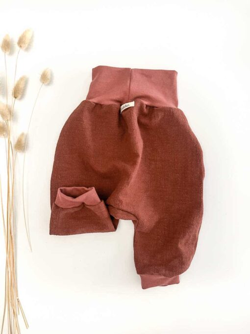 kurze Knickerbocker Baby Kinder Sommerhose aus atmungsaktivem Leinen
